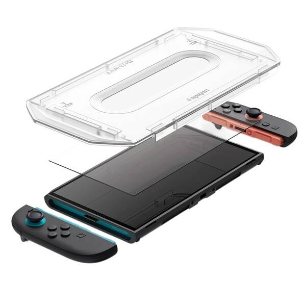 Tvrzené sklo Spigen Glass tR EZ Fit 2 Pack - Nintendo Switch 2 průhledné

