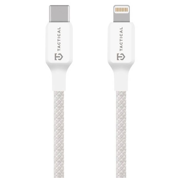 Kabel Tactical Stitch Thread USB-C/Lightning 0,3m bílý

