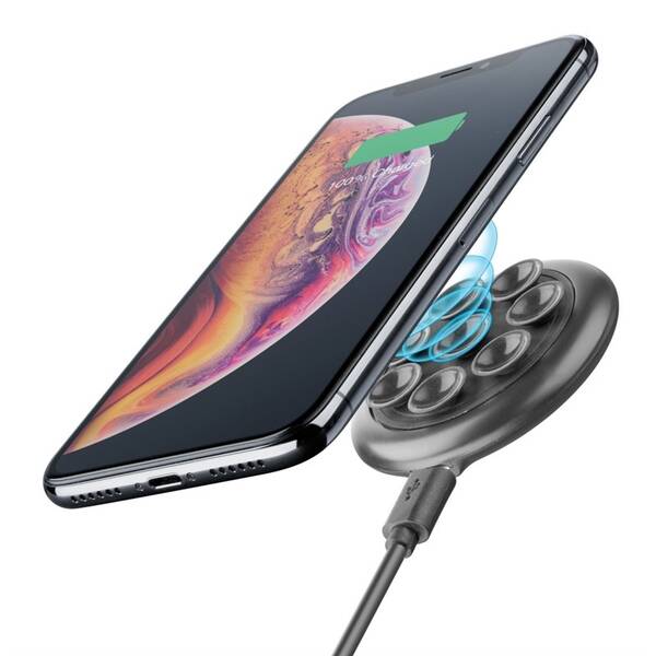 Bezdrátová nabíječka CellularLine Octopus s přísavkami, max.10W černá


