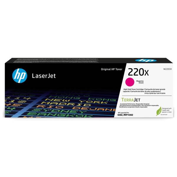 Toner HP 220X, 5 500 stran purpurový

