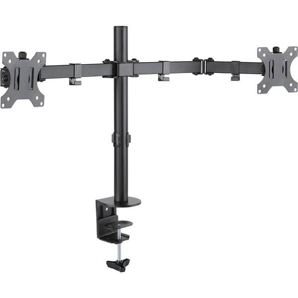 Držák TV STELL SOS 1120, Dual na 2 monitory 13" až 32", nosnost 2x8 kg černý

