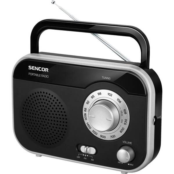 Radiopřijímač Sencor SRD 210 BS černý/stříbrný

