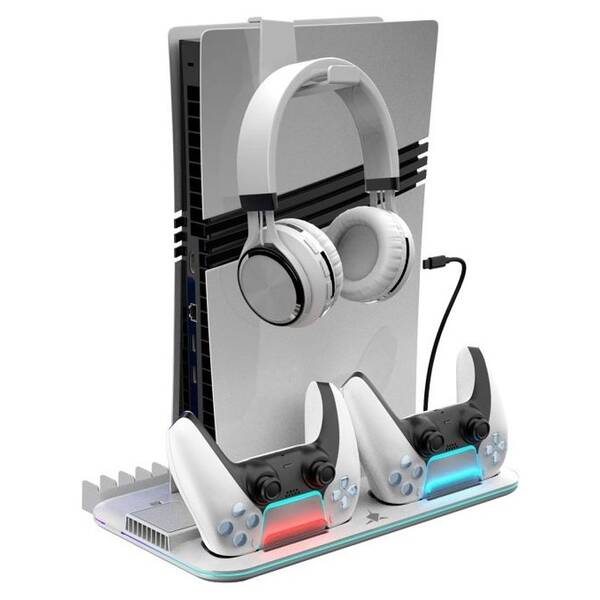 Dokovací stanice White Shark Kimura PRO PS5/PS5 Slim/PS5 Pro bílá

