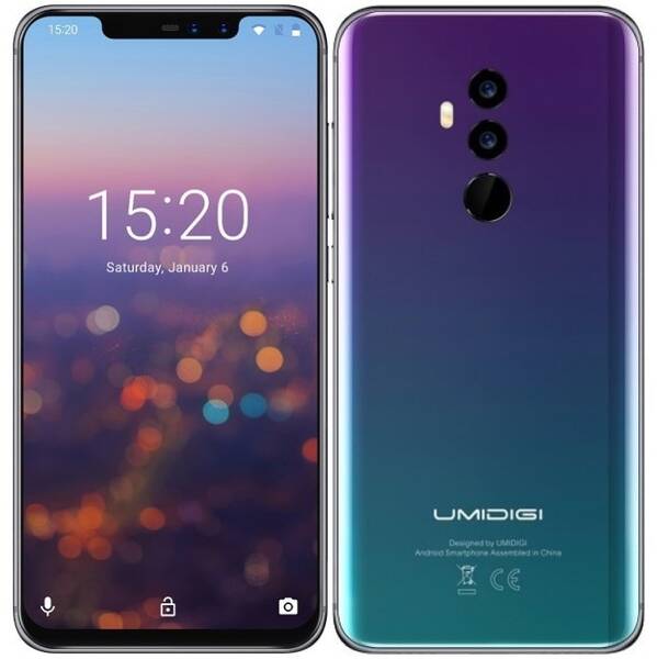Mobilní telefon UMIDIGI Z2 Special Edition Dual SIM zelený/fialový


