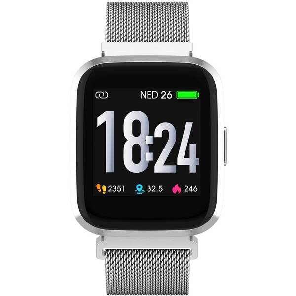 Chytré hodinky iGET FIT F30 (2x řemínek) stříbrné

