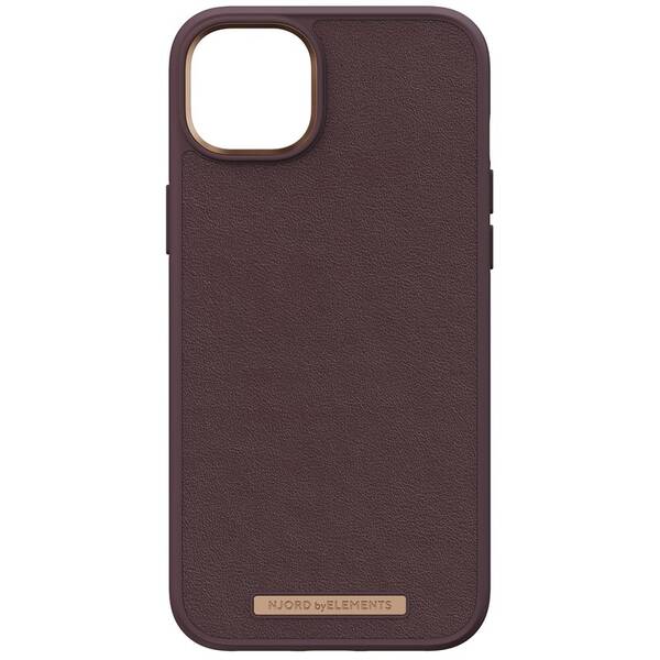 Kryt na mobil Njord Genuine Leather na Apple iPhone 14 Plus hnědý

