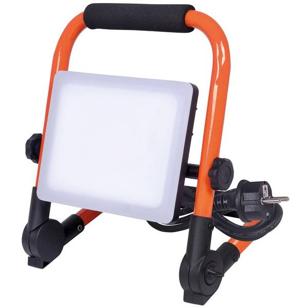 Reflektor Solight 30 W, 2700 lm, 4000 K, IP65, se sklopným stojanem oranžový

