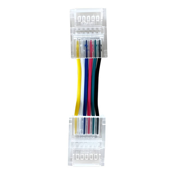 Konektor IMMAX CLICK 12mm s kabelem 2,5cm, RGB+CCT, 6pin 

