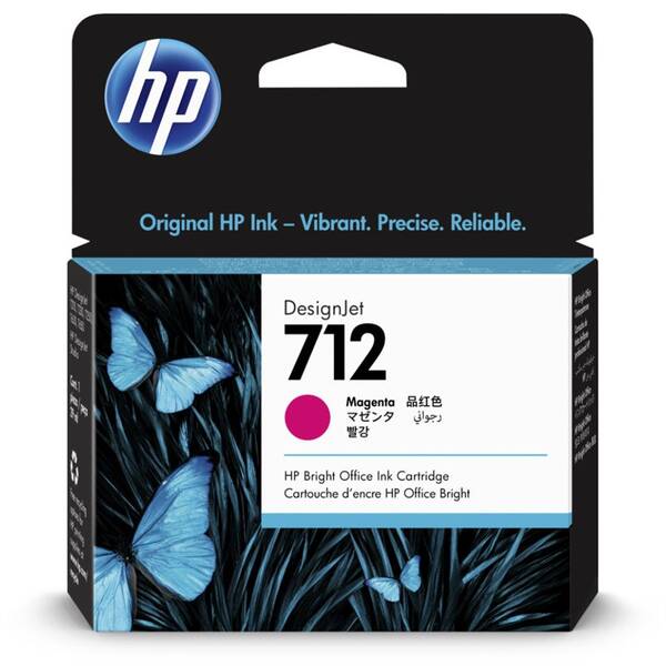 Inkoustová náplň HP 712, 29 ml purpurová

