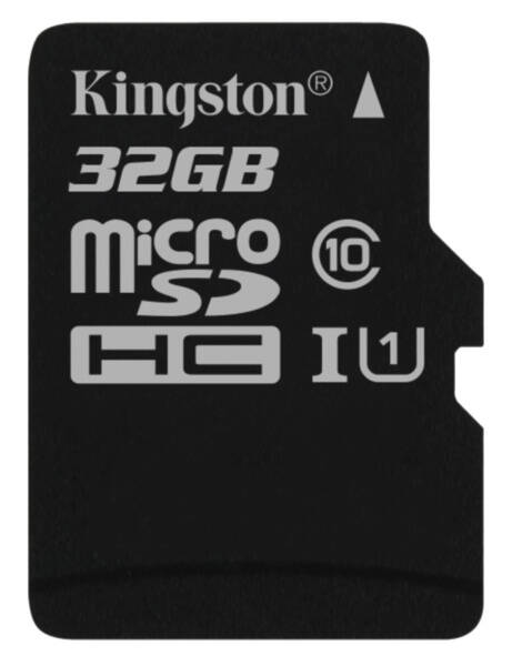 Paměťová karta Kingston MicroSDHC 32GB UHS-I U1 (80R/10W) 

