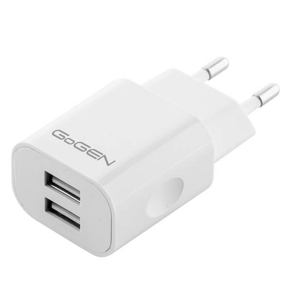 Nabíječka do sítě GoGEN ACH 204, 2x USB 2A, 10W bílá

