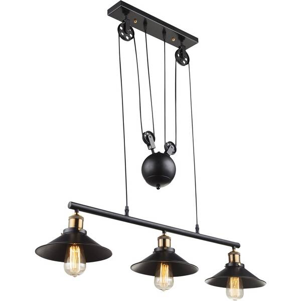 Závěsné svítidlo GLOBO Lenius, 3xE27, 60W černé/zlaté

