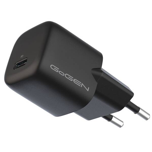 Nabíječka do sítě GoGEN ACHPD130, 1x USB-C PD, 30W černá

