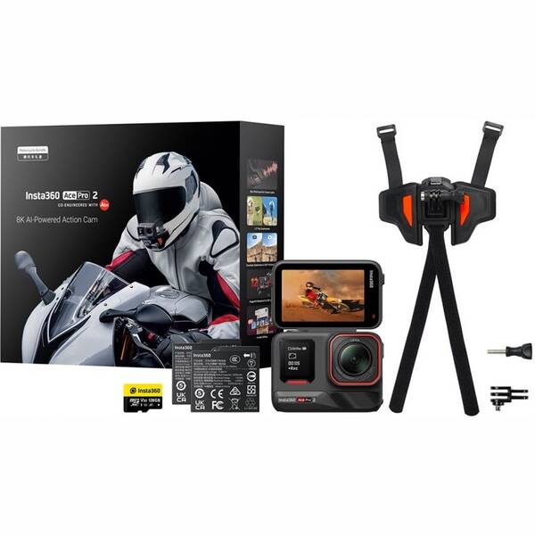 Outdoorová kamera Insta360 Ace Pro 2 Motocyklový balíček černá


