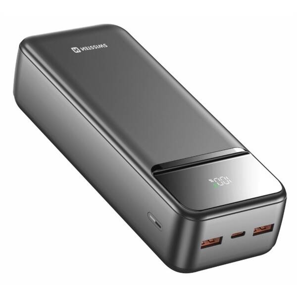 Powerbanka Swissten Power Line II 30000 mAh černá barva

