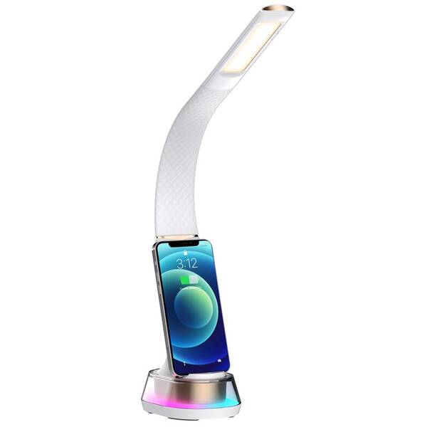 Stolní LED lampička IMMAX CORELLA, Qi nabíjení, 7W bílá

