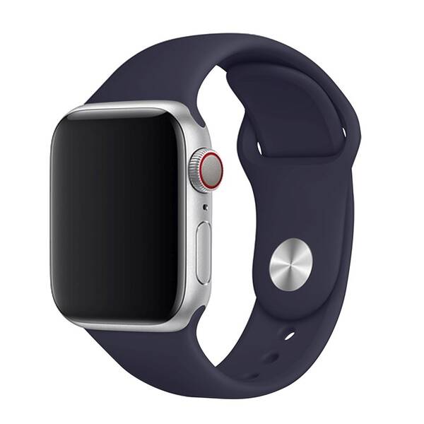 Řemínek FIXED Silicone Strap na Apple Watch 42/44/45/49 mm - kovově modrý 

