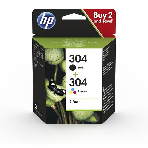 Inkoustová náplň HP 304, 120/3x100 stran vícebarevná

