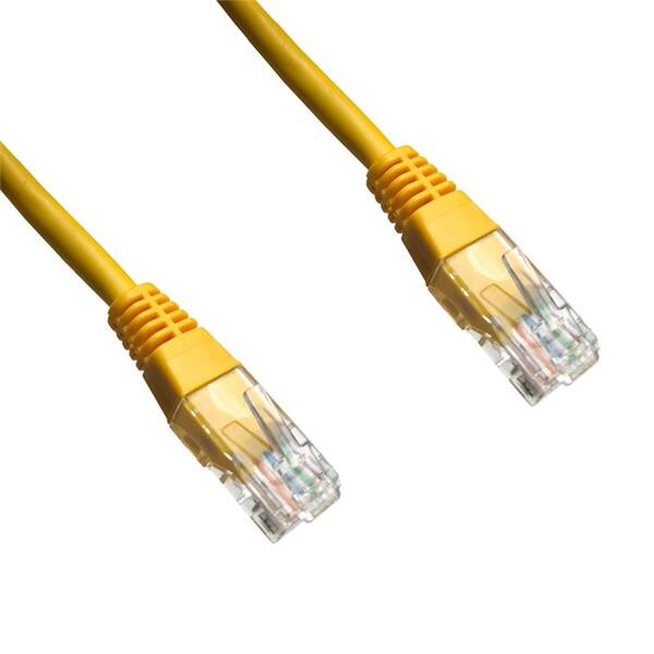Kabel DATACOM UTP RJ45 Cat.6, 0,25 m žlutý

