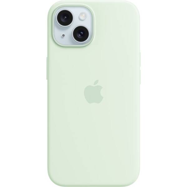Kryt na mobil Apple iPhone 15 Silicone Case s MagSafe - světle mátový 

