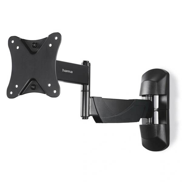 Držák TV Hama 220825, nástěnný, polohovatelný, pro úhlopříčky 10" až 26", max. nosnost 25 kg černý

