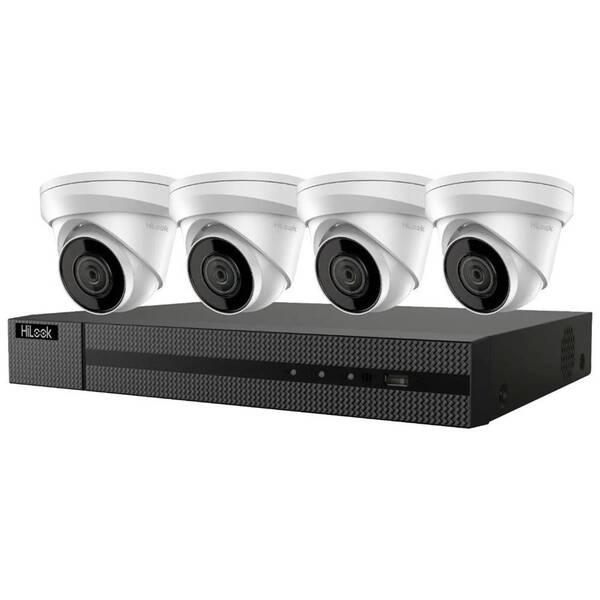 Kamerový systém HiLook IK-4248TH-MH/P, 4x kamery IPC-T280H 2.8mm, 1x NVR-104MH-C černá barva

