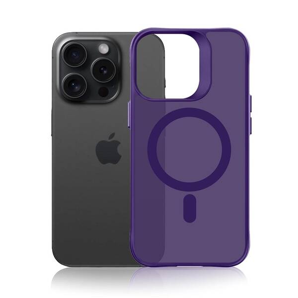 Kryt na mobil 3mk na Apple iPhone 16 Pro - Hardy Hazy MagCase fialový

