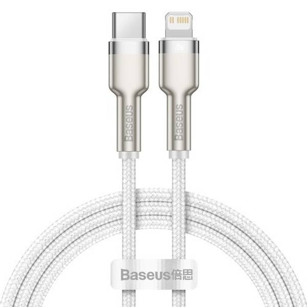 Kabel Baseus Cafule USB-C/Lightning PD 20W, 1m bílý

