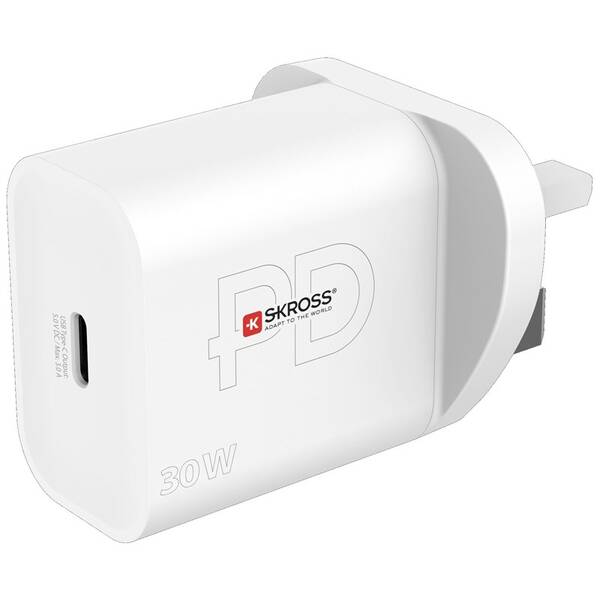 Cestovní adaptér SKROSS nabíjecí USB-C, 30 W PD, UK 

