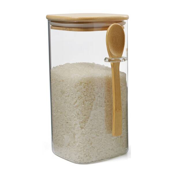 Dóza na potraviny Maxxo Bamboo 1200 ml sklo

