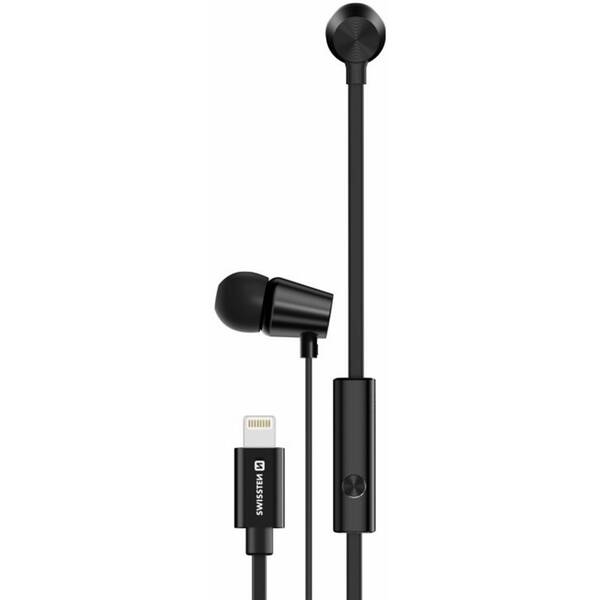 Sluchátka Swissten EARBUDS DYNAMIC YS500, lightning černá

