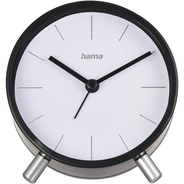Budík Hama Flores černý/bílý

