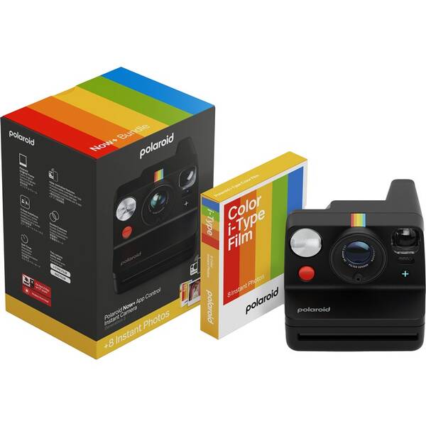 Instantní fotoaparát Polaroid Now+ Gen 3 Bundle Color Film (8 ks) černý


