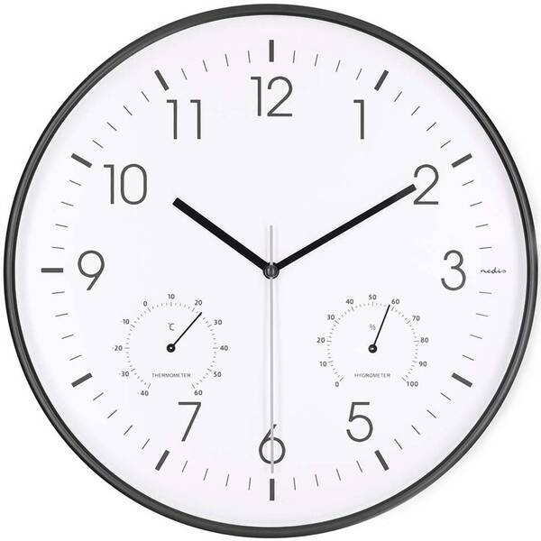 Nástěnné hodiny Nedis CLWA4226BK černé/bílé

