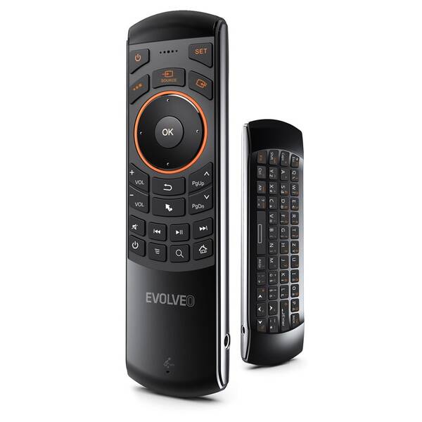 Dálkový ovladač Evolveo FlyMotion D2 Pro s klávesnicí s AirMouse & Audio 

