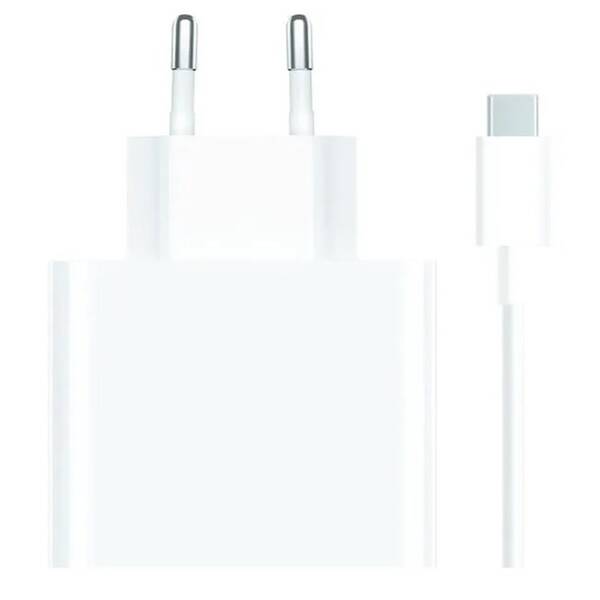 Nabíječka do sítě Xiaomi Charging Combo 67W, 1x USB + USB-C kabel 1m bílá

