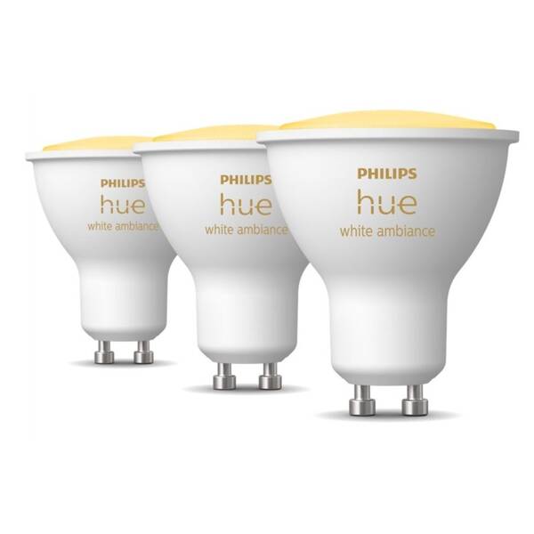 Chytrá žárovka Philips Bluetooth, 4,3W, GU10, White Ambiance, 3ks 

