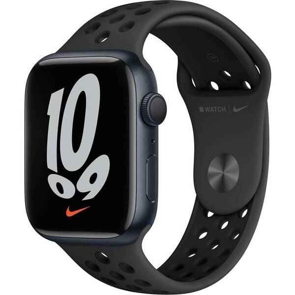 Chytré hodinky Apple GPS, 41mm pouzdro z půlnočně inkoustového hliníku antracitový / černý sportovní řemínek 

