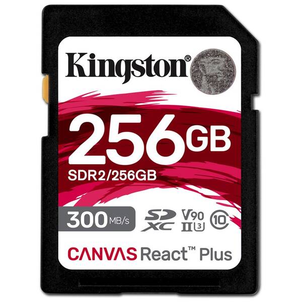 Paměťová karta Kingston Canvas React Plus 256GB SDXC UHS-II (300R/260W) 

