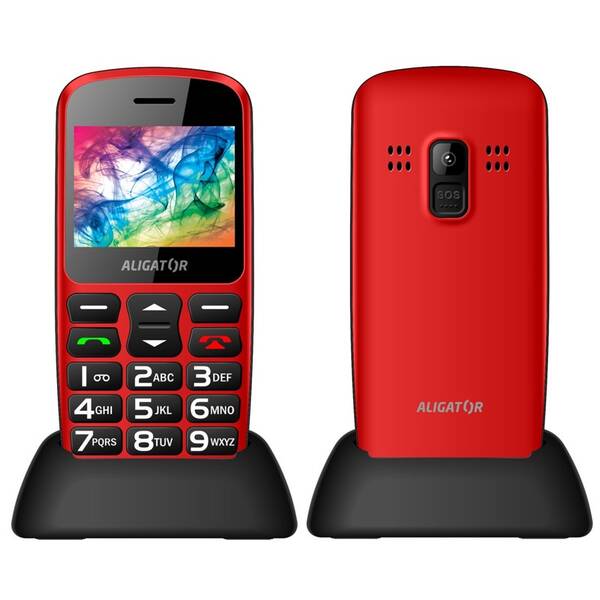 Mobilní telefon Aligator A690 Senior červený

