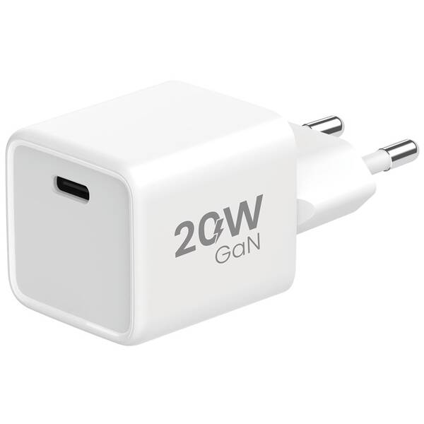 Nabíječka do sítě WG GaN, 1xUSB-C, PD 20W bílá

