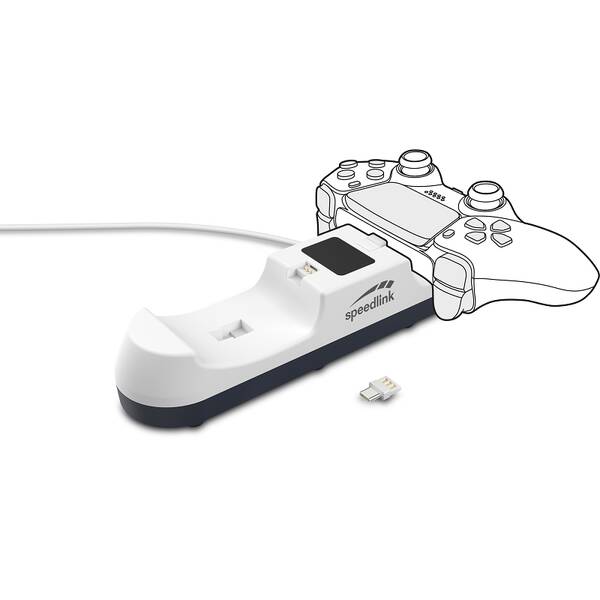Dokovací stanice Speed Link USB Charger for PS5 bílá

