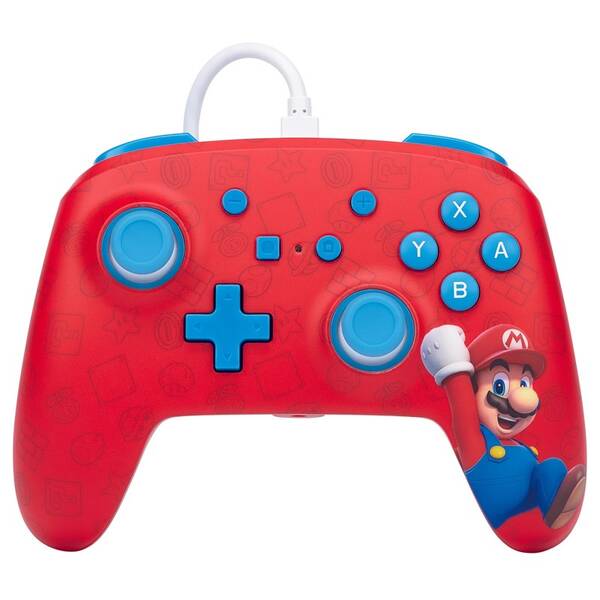 Gamepad PowerA Enhanced Wired - Nintendo Switch - Woo-hoo! Mario 

