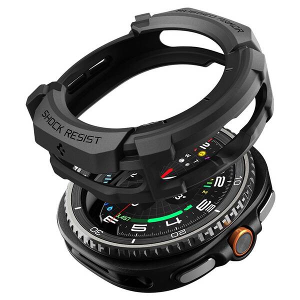 Ochranné pouzdro Spigen Rugged Armor na Samsung Galaxy Watch 8 Classic (46mm) černý

