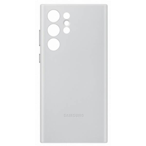 Kryt na mobil Samsung Leather Cover na Galaxy S22 Ultra šedý

