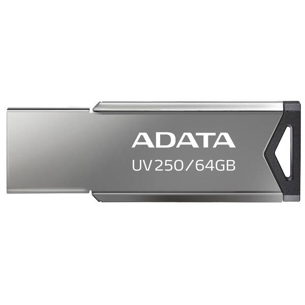 USB Flash ADATA UV250 64GB stříbrná barva
