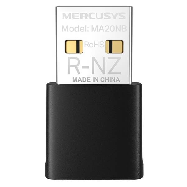Wi-Fi adaptér Mercusys MA20NB, AC650 Nano Wi-Fi Bluetooth černý

