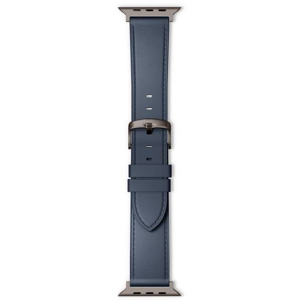 Řemínek Epico Leather na Apple Watch 38/40/41mm modrý

