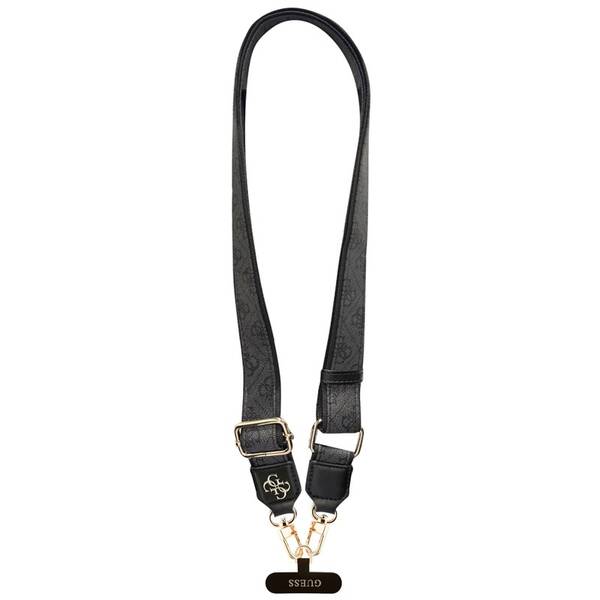 Popruh na krk Guess Crossbody PU 4G Metal Logo černý

