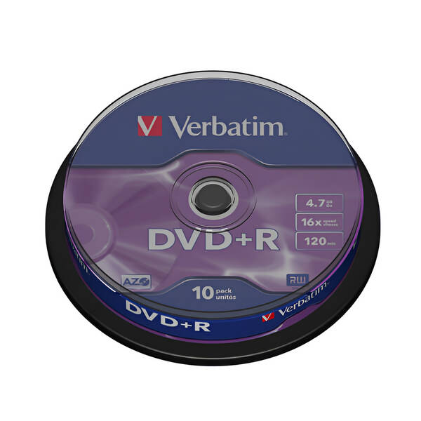 Disk Verbatim DVD+R 4,7GB, 16x, 10cake 

